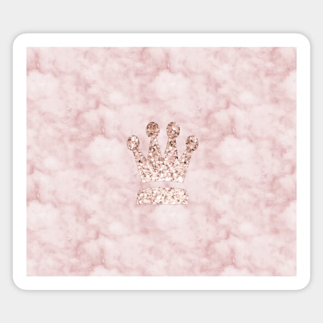 Rose gold - crown Sticker by marbleco